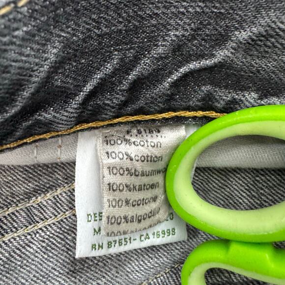 Y2K 100% Cotton Lacoste Jeans Regular Fit Straight Leg Black Gray W32 - L31 - Picture 4 of 13